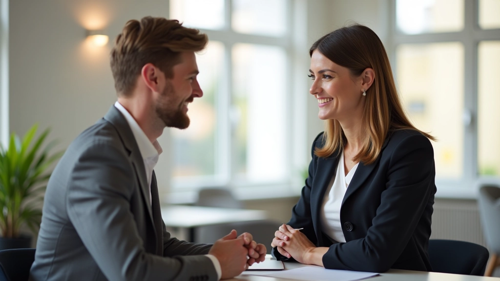 Twee professionals in diep gesprek met echt ge√Ønteresseerde lichaamstaal en oogcontact