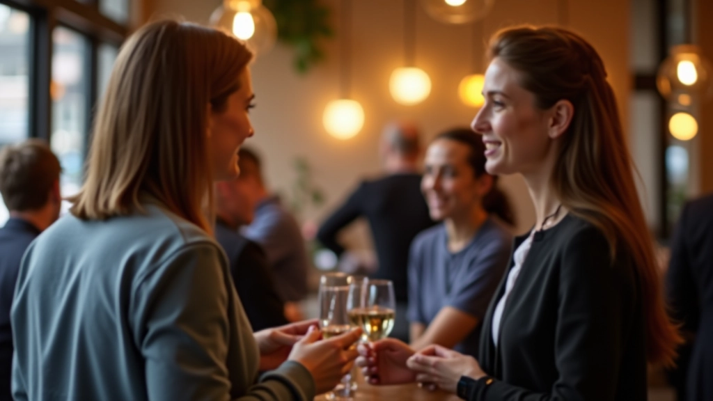 Professionele netwerkevenement met diverse deelnemers in informeel samenkomen