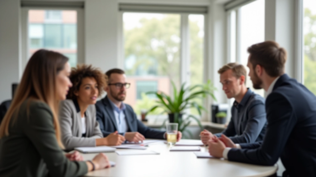 Team brainstorming in een heldere werkruimte